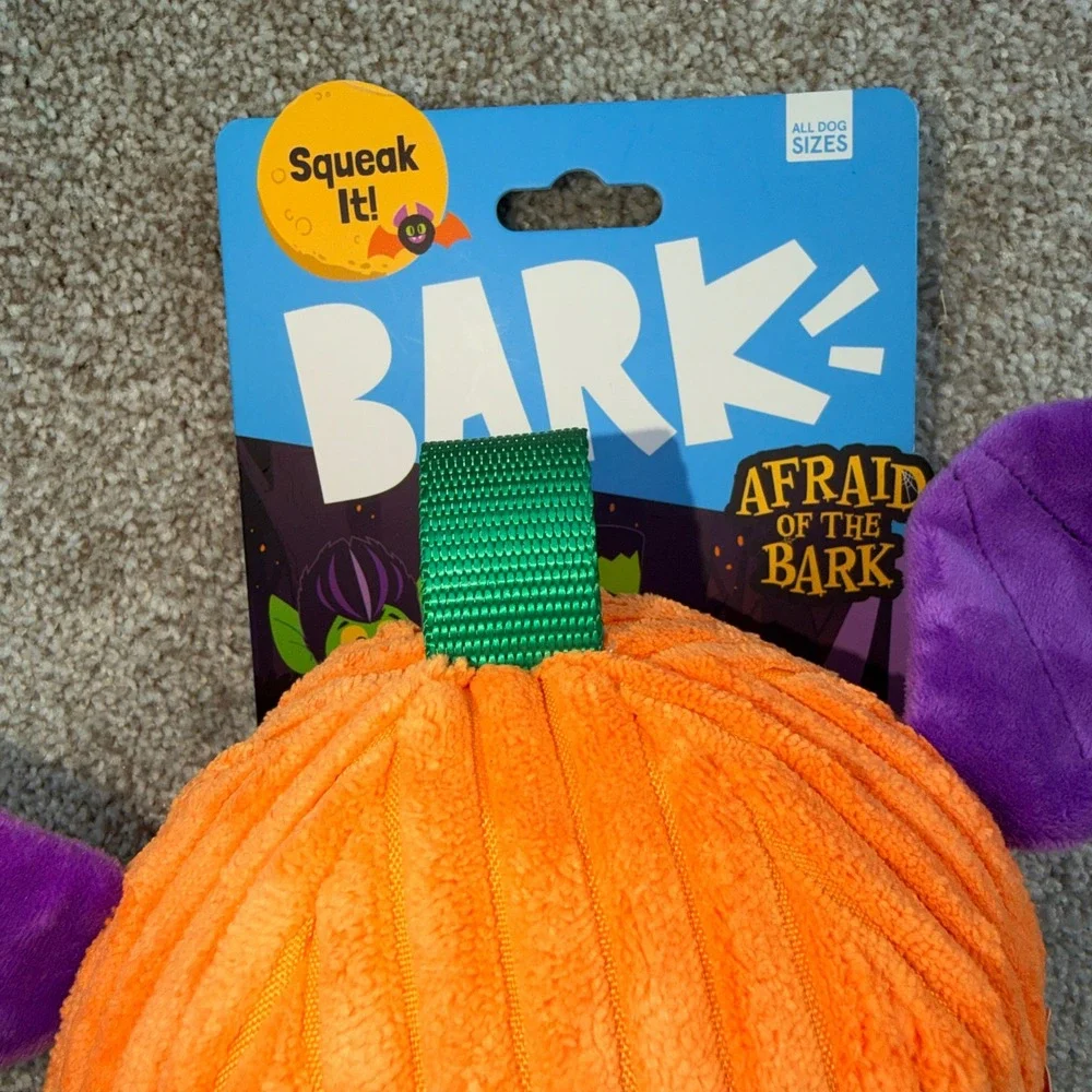 Bark‎ Batty Flapperlantern Halloween Pumpkin Bat Dog Toy Squeak Crinkle Corduroy